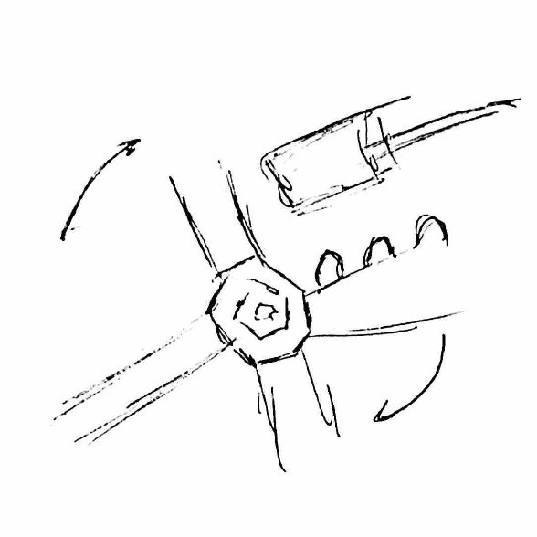 Drawing on a detail of the locomotive